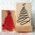 Ribbon Christmas Tree Rubber Stamp