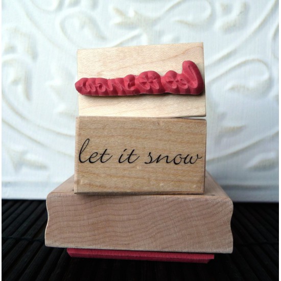 let it snow Rubber Stamp