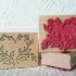 Leaf Heart Rubber Stamp