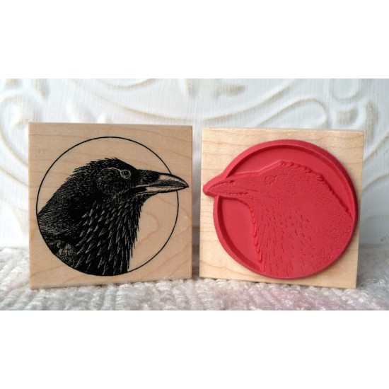 Raven Bird Rubber Stamp