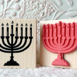 Menorah Rubber Stamp Menorah Rubber Stamp