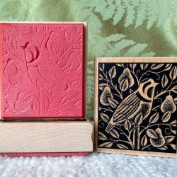 Partridge in a Pear tree Rubber Stamp