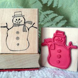 Snow Person Rubber Stamp