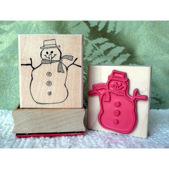Snow Person Rubber Stamp