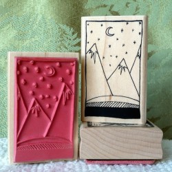 Mountains Rubber Stamp
