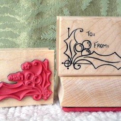Holly To From Rubber Stamp Holly To From Rubber Stamp