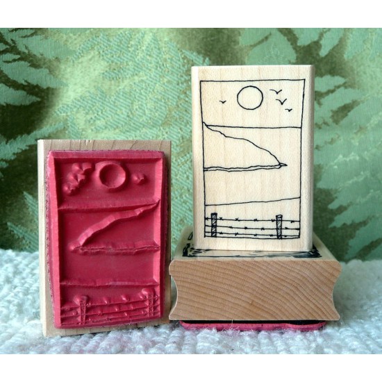 Seascape Rubber Stamp