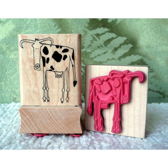 Cow Rubber Stamp