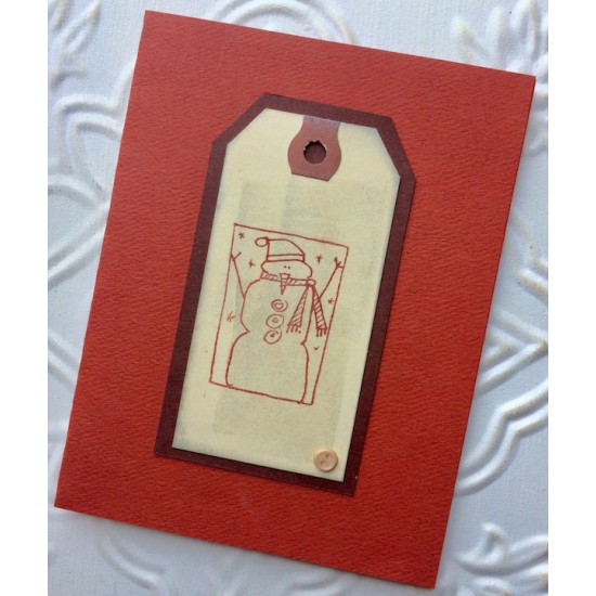 Snowman Rubber Stamp