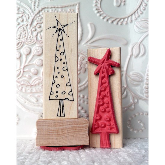 Christmas Tree    Rubber Stamp