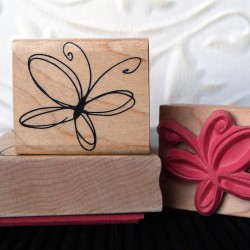 Wispy Butterfly Rubber Stamp