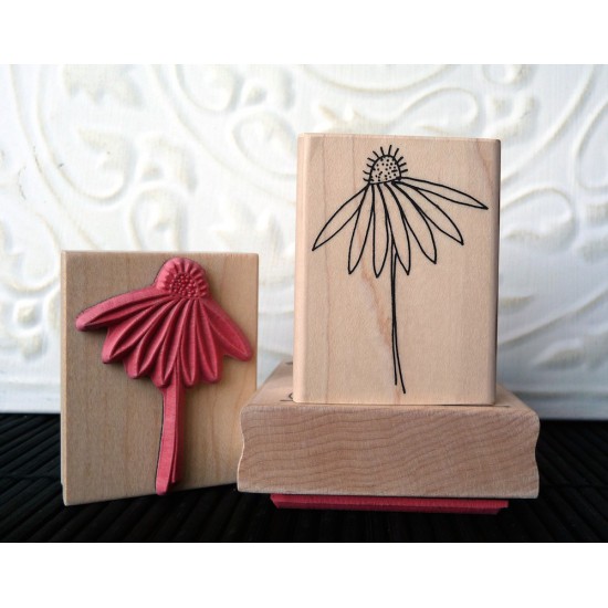 Echinacea Flower Rubber Stamp