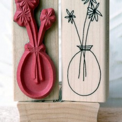 Clear Vase Rubber Stamp