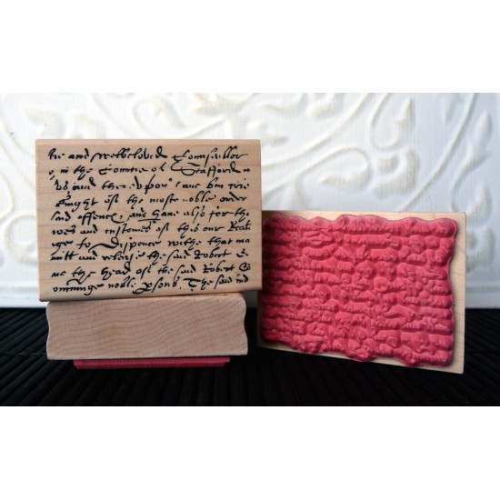 Olde English Text Background Rubber Stamp