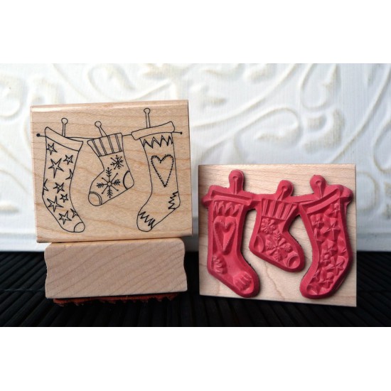 Stockings Rubber Stamp