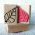 Retro Leaf Rubber Stamp