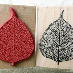 Skeleton Leaf Rubber Stamp Skeleton Leaf Rubber Stamp