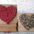 Rosette Heart Rubber Stamp