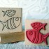 Big Fish Little Fish Rubber Stamp