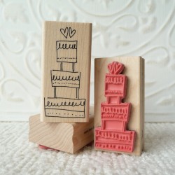 Wedding Cake Rubber Stamp
