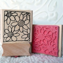 Framed Blooms Rubber Stamp Framed Blooms Rubber Stamp