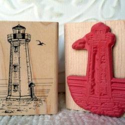 Lighthouse Rubber Stamp