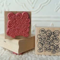Background Swirls Rubber Stamp