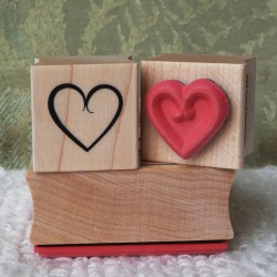 Simple Heart Rubber Stamp Simple Heart Rubber Stamp
