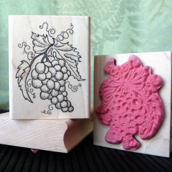 Grapes Rubber Stamp