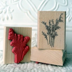 Wispy Plant Rubber Stamp