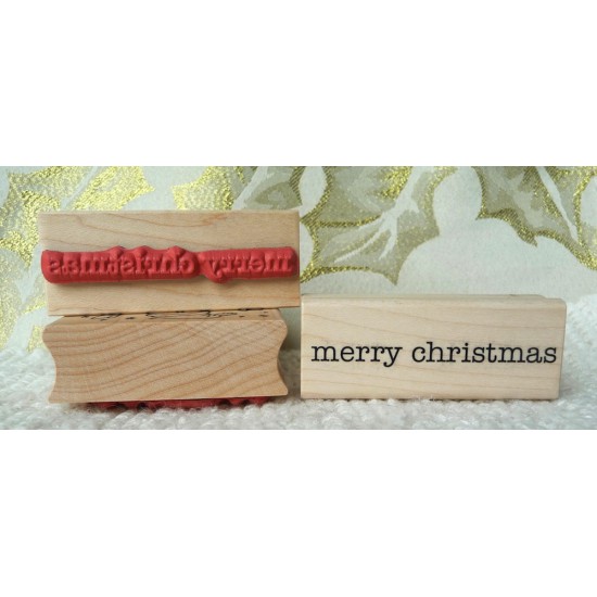 merry christmas Rubber Stamp