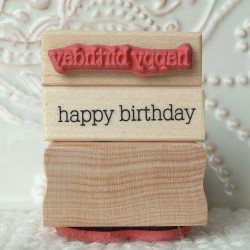 happy birthday  Rubber Stamp happy birthday  Rubber Stamp
