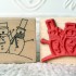 3 Snowmen Rubber Stamp