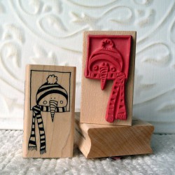 Frosty the Snowman Rubber Stamp