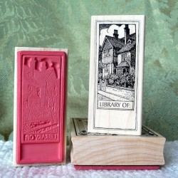 Classic Bookplate Rubber Stamp