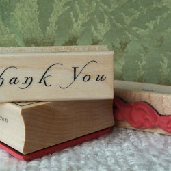 Small Thank-you Rubber Stamp Small Thank-you Rubber Stamp