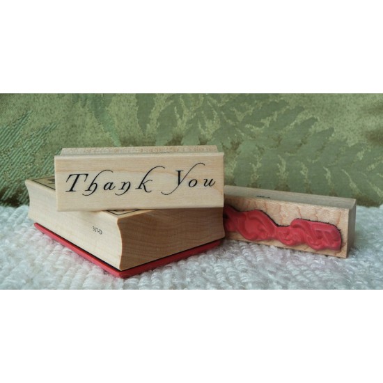 Small Thank-you Rubber Stamp