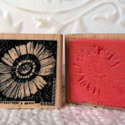 Chrysanthemum Flower Rubber Stamp