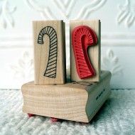 Candy Cane Rubber Stamp