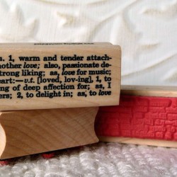 Love Definition Rubber Stamp