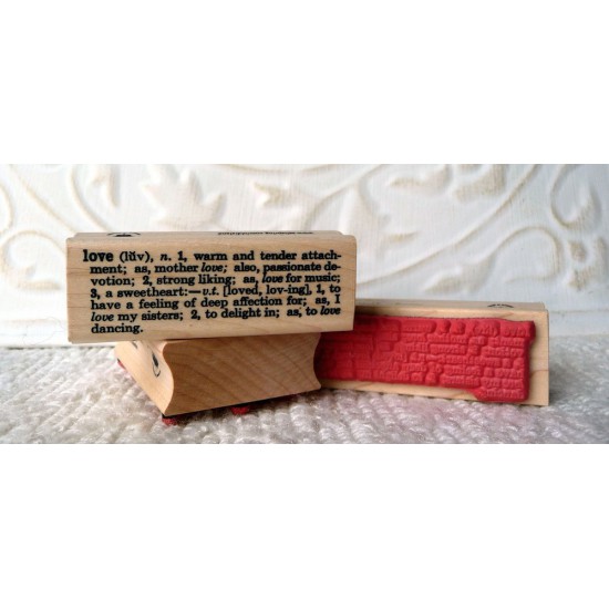 Love Definition Rubber Stamp