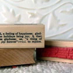 Joy Definition Rubber Stamp