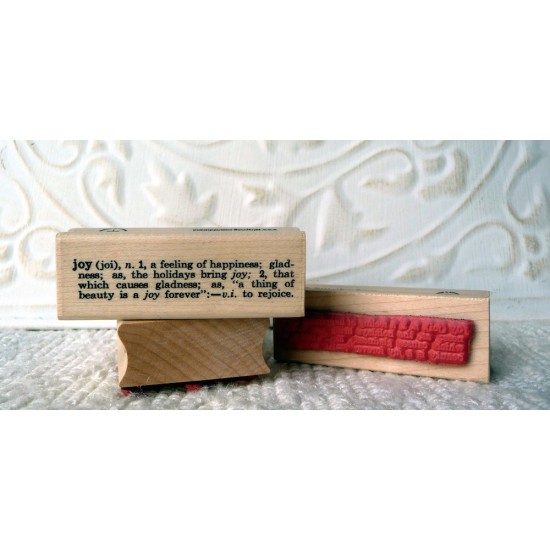 Joy Definition Rubber Stamp