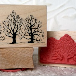 Winter Trees Rubber Stamp