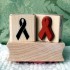Awareness Ribbon Rubber Stamp