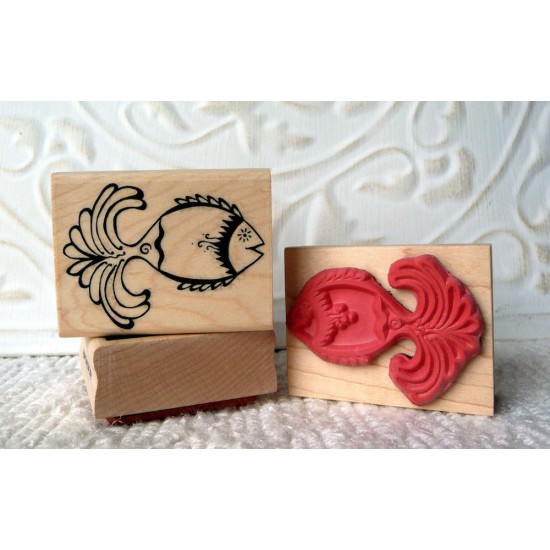 Funky Fish Rubber Stamp