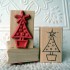 Potted Christmas Tree Rubber Stamp