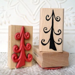 Funky Tree Rubber Stamp