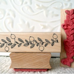 Berry Border Rubber Stamp