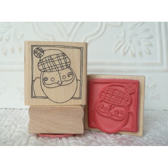 Scottish Santa  Rubber Stamp